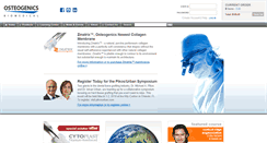 Desktop Screenshot of osteogenics.com